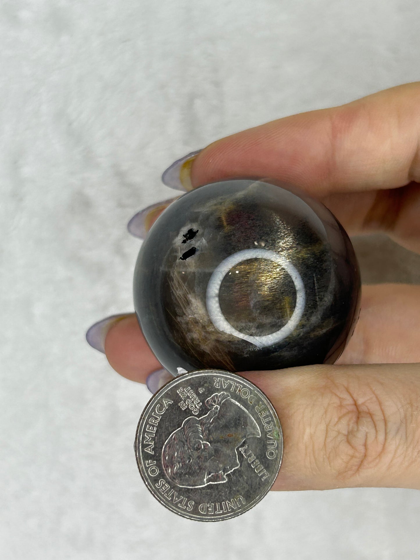 HQ Black Moonstone sphere D 🌑