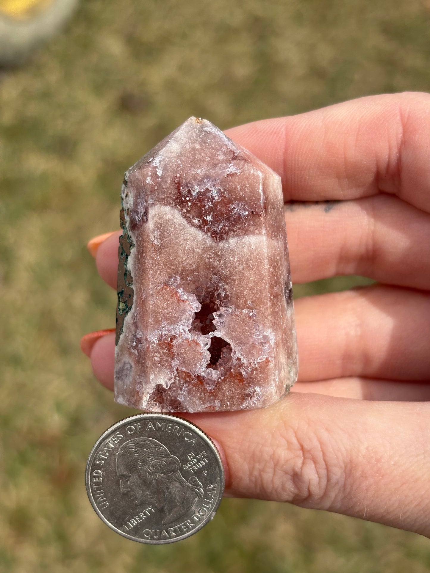 Druzy Pink Amethyst Tower T