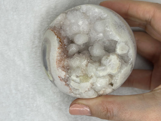 Brazilian pink amethyst sphere