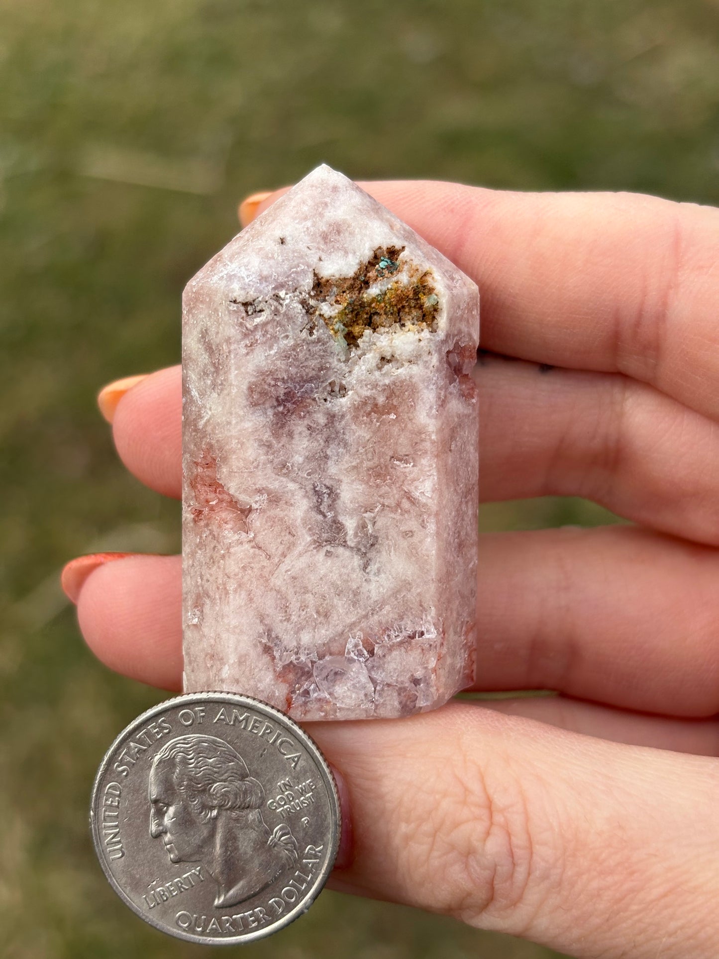 Druzy Pink Amethyst Tower AB