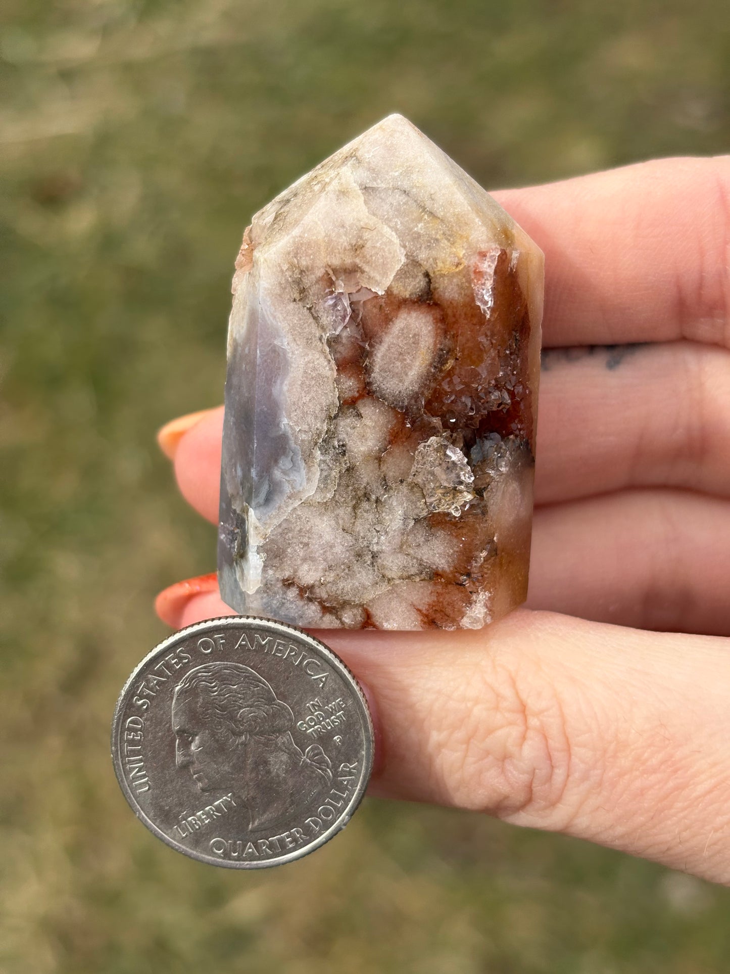 Druzy Pink Amethyst Tower AR