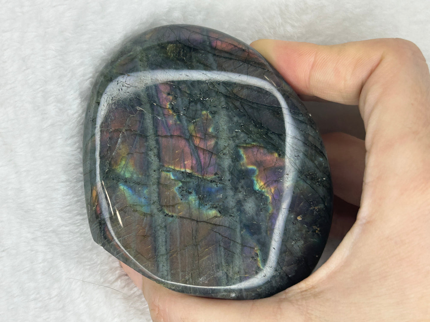 Rainbow flash labradorite freeform D