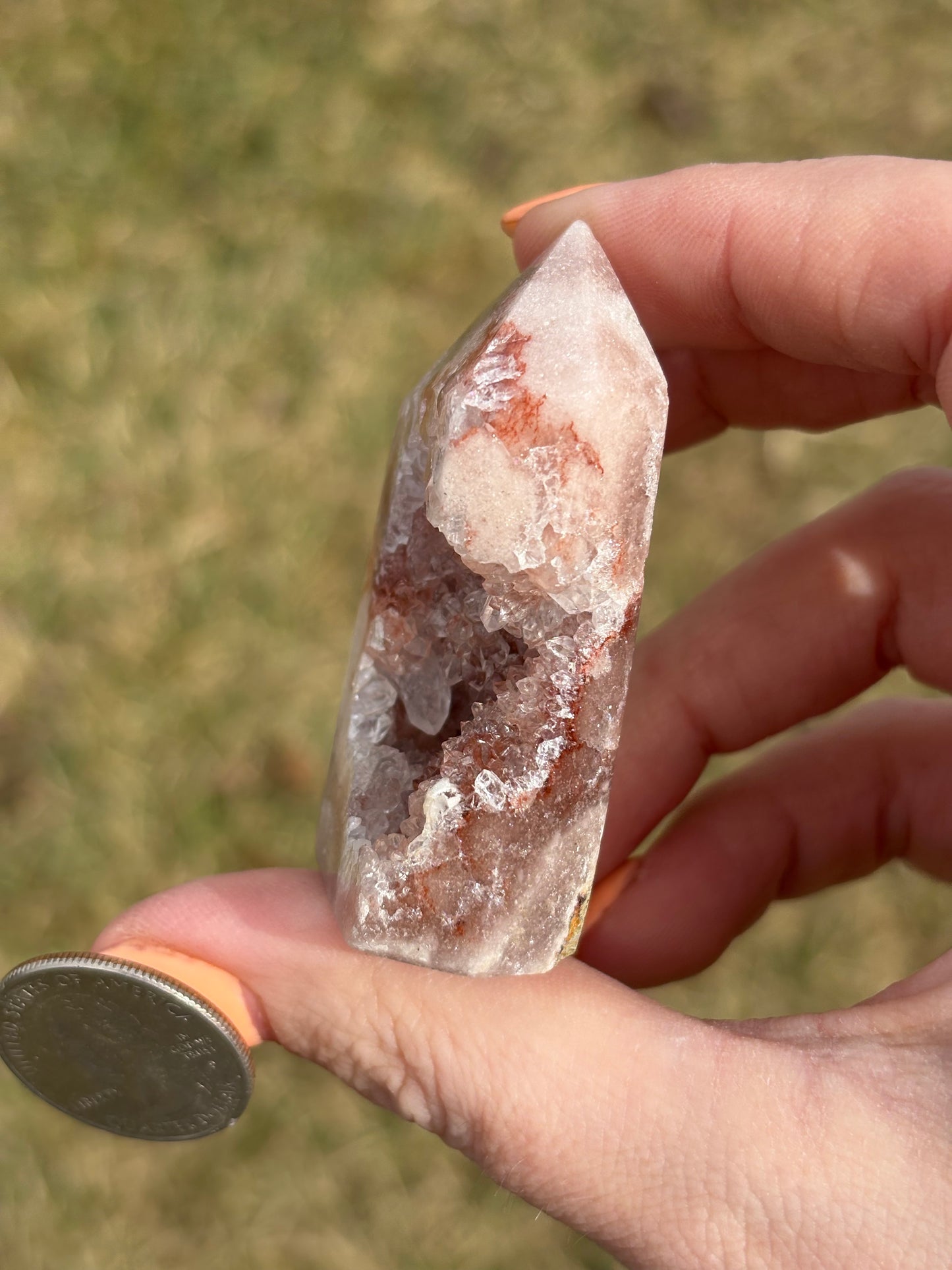 Druzy Pink Amethyst Tower J