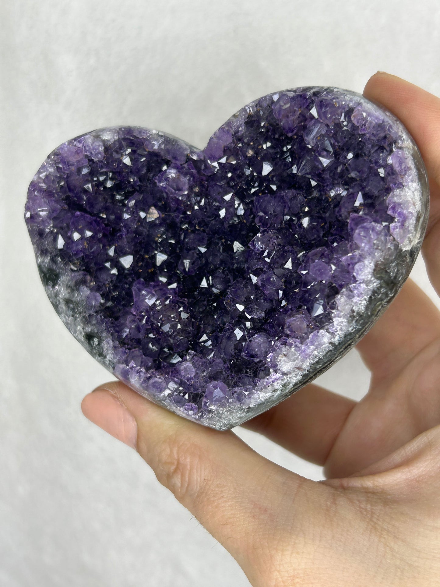 💖💖 Uruguayan HQ amethyst cluster heart I
