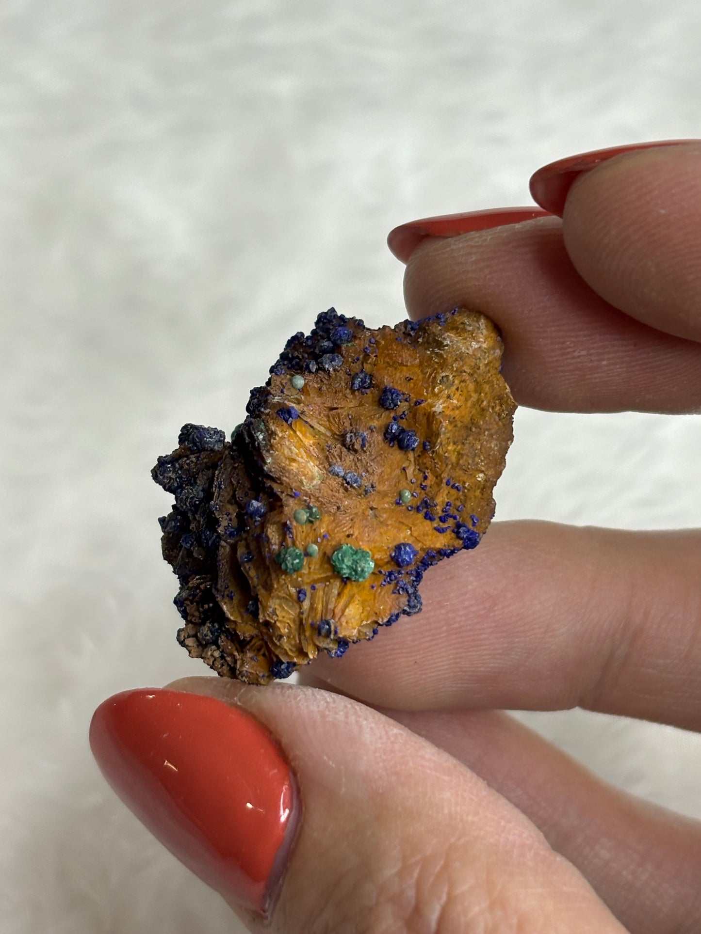Malachite/Azurite on barite