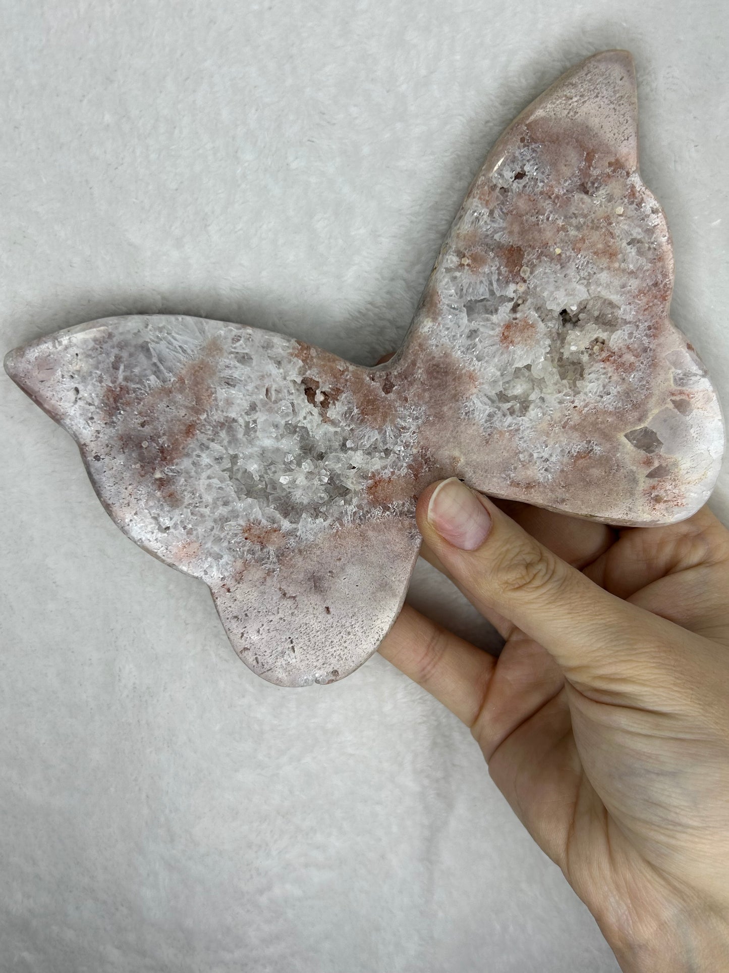 Pink Amethyst Butterfly on stand