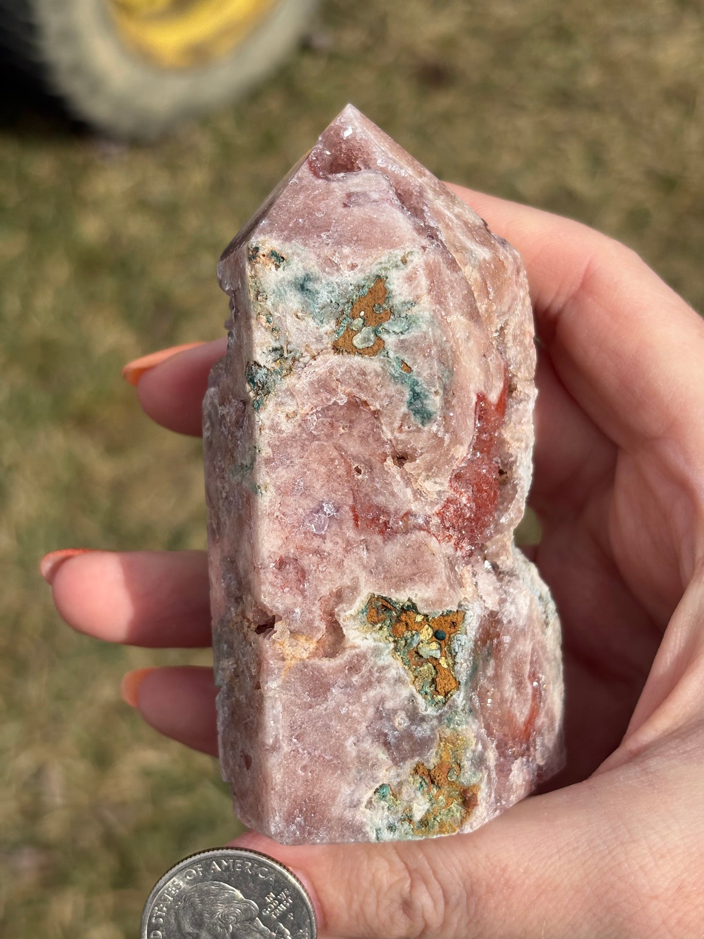Druzy Pink Amethyst Tower A