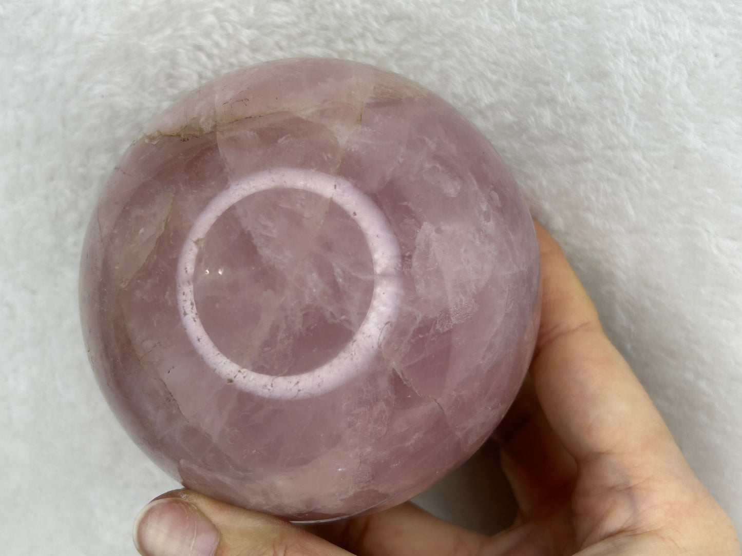 XL Star Flash Rose Quartz Sphere