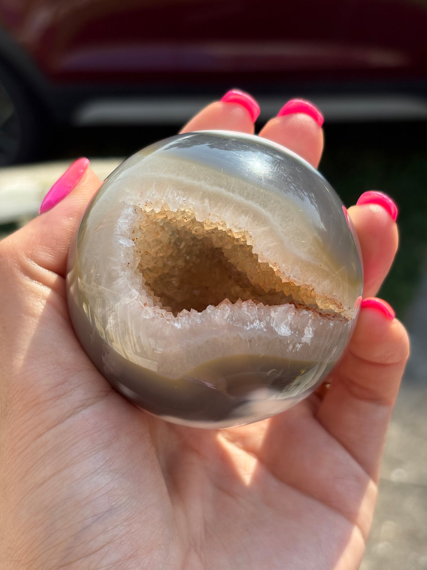 Druzy orca Agate sphere