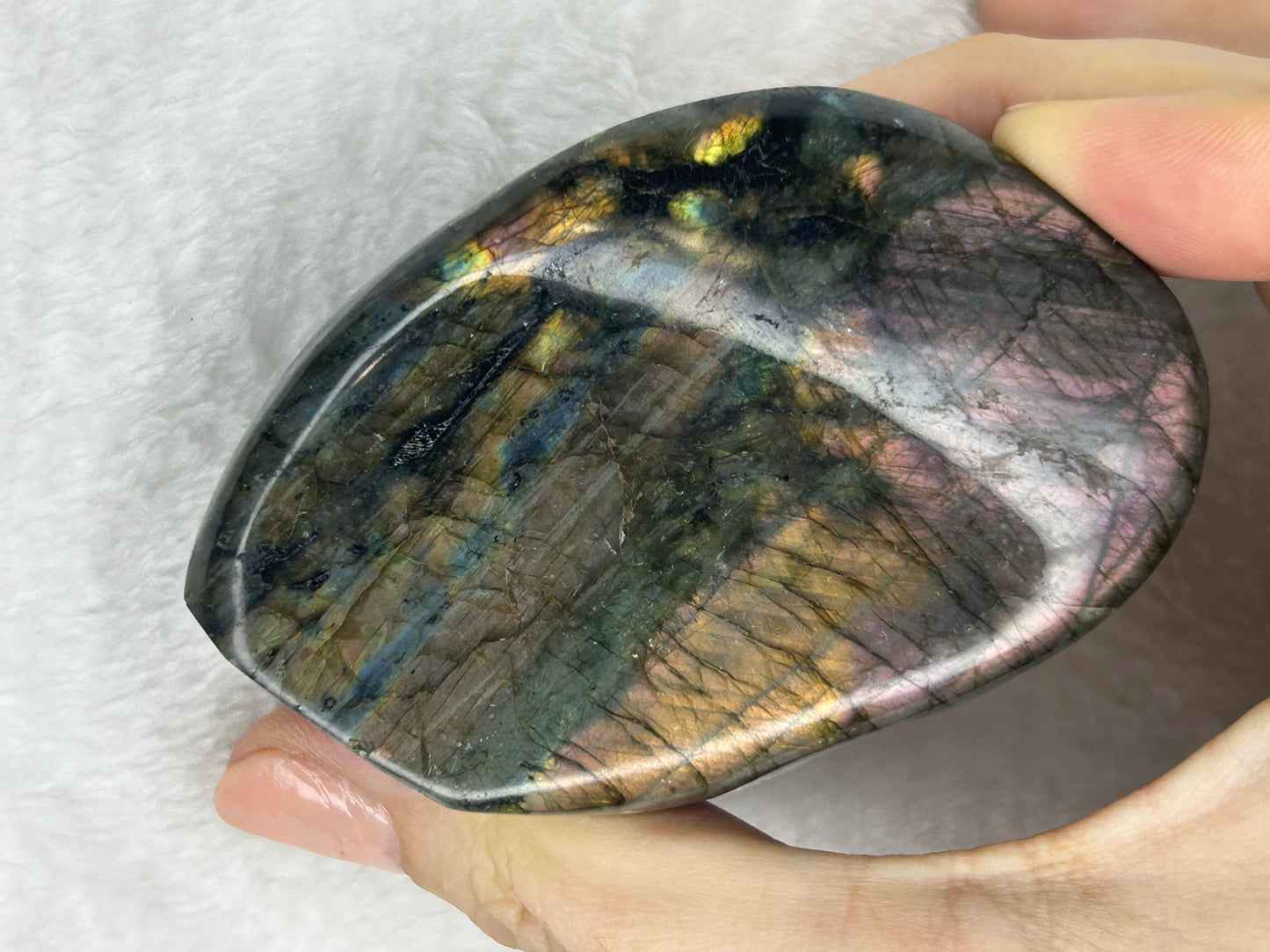Rainbow/Sunset flash labradorite freeform C