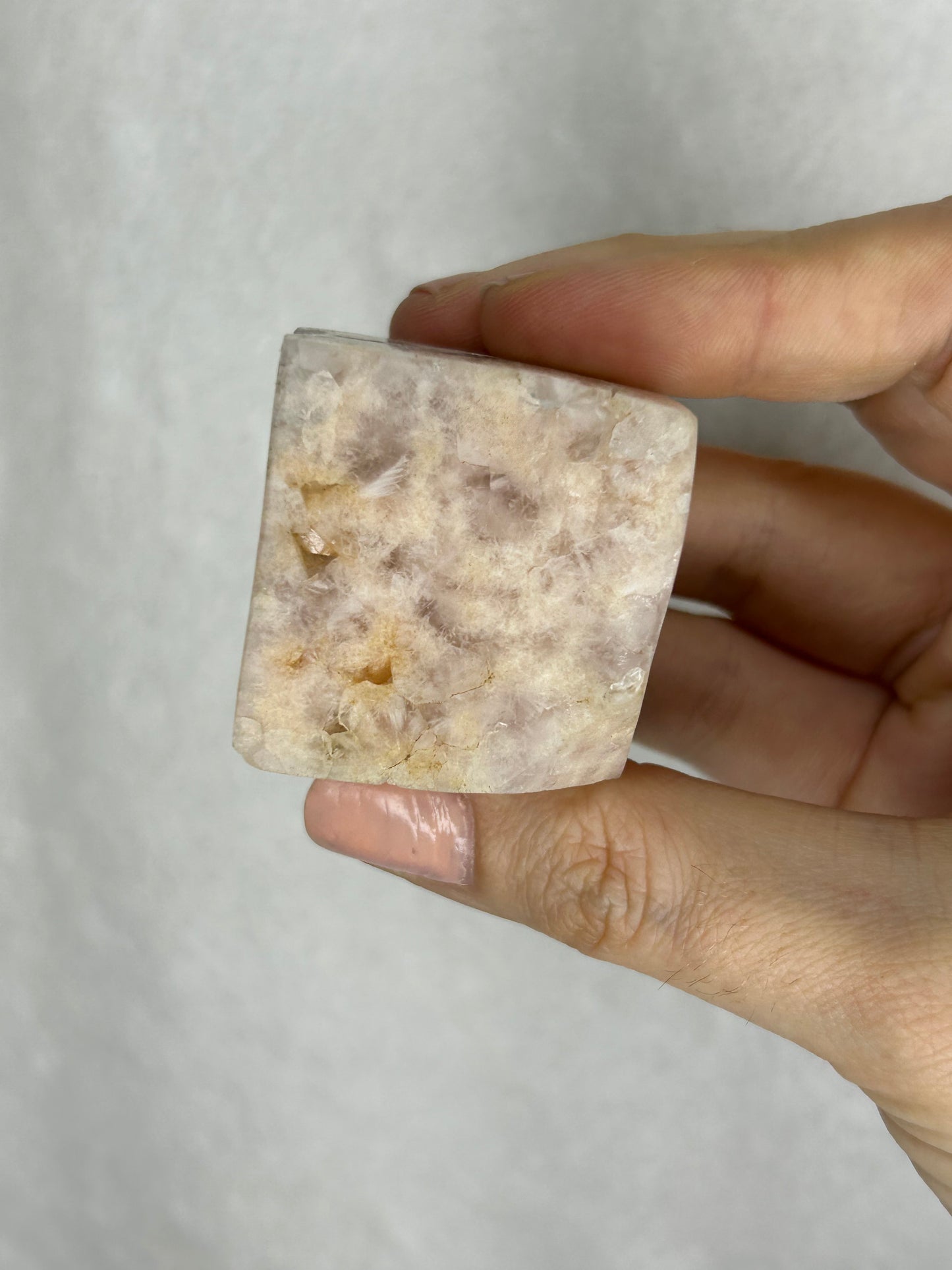 Pink Amethyst Floating Cube E