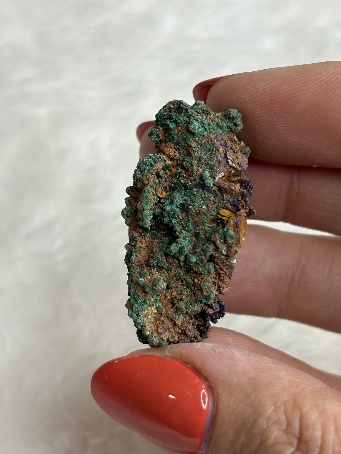 Malachite & azurite on barite
