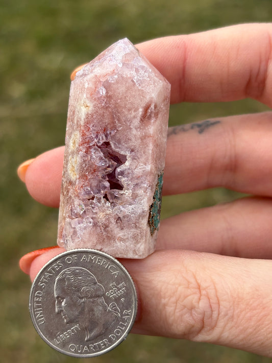 Druzy Pink Amethyst Tower AH