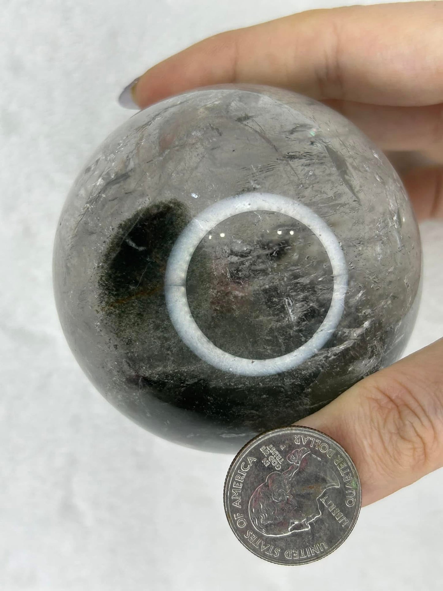 HQ Garden Quartz Sphere w/ Rainbows 🌈