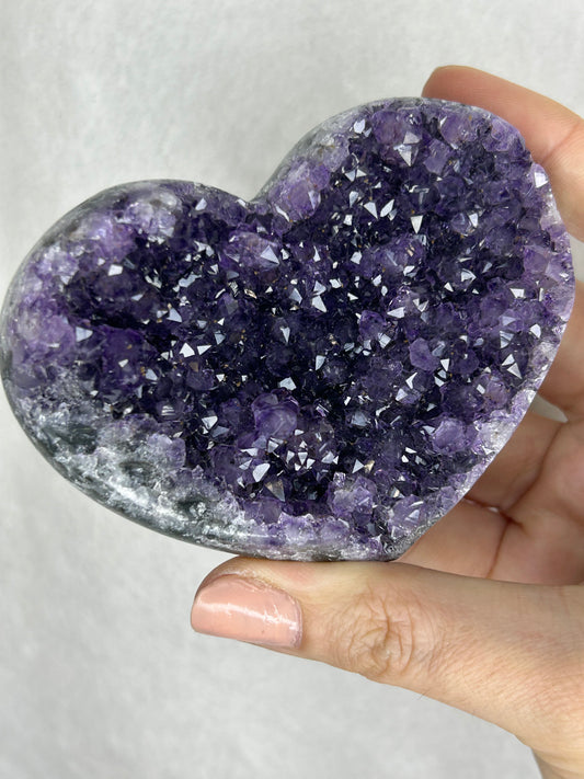 💖💖 Uruguayan HQ amethyst cluster heart I