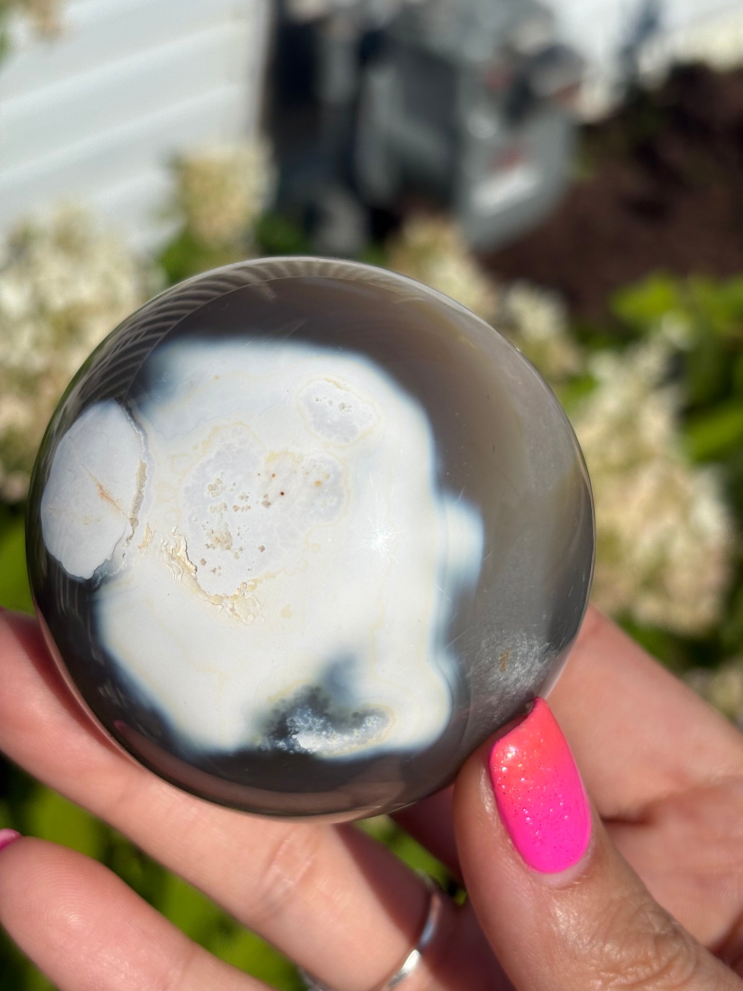 Druzy orca Agate sphere