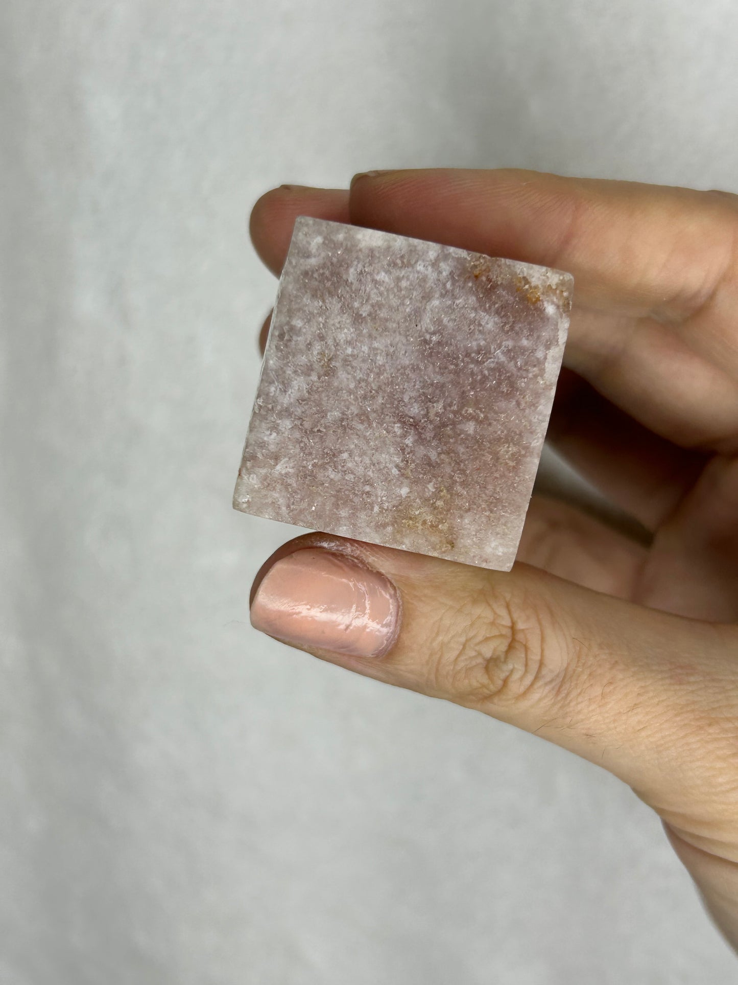 Pink Amethyst Floating Cube D
