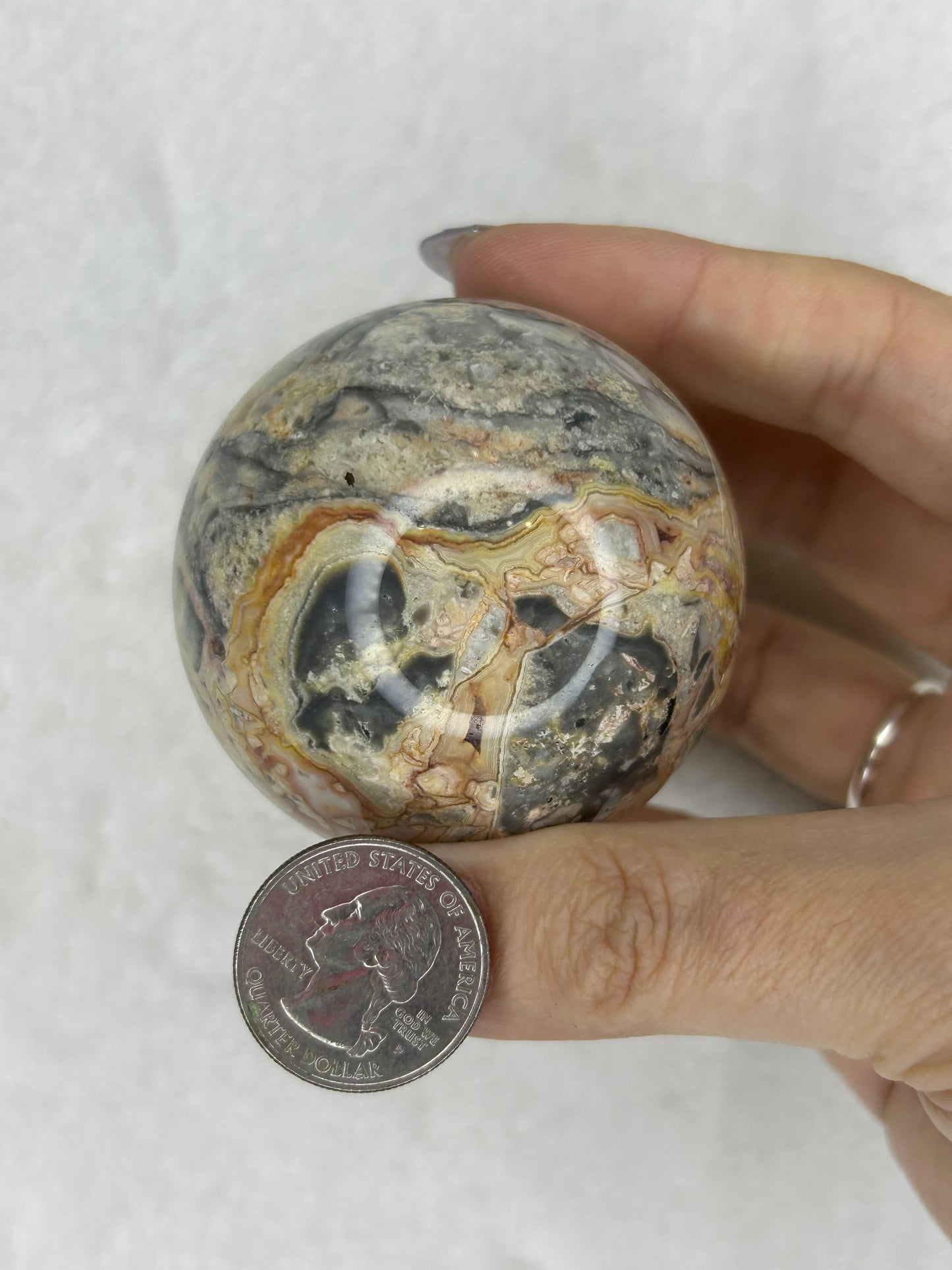 Crazy Lace Agate Sphere B