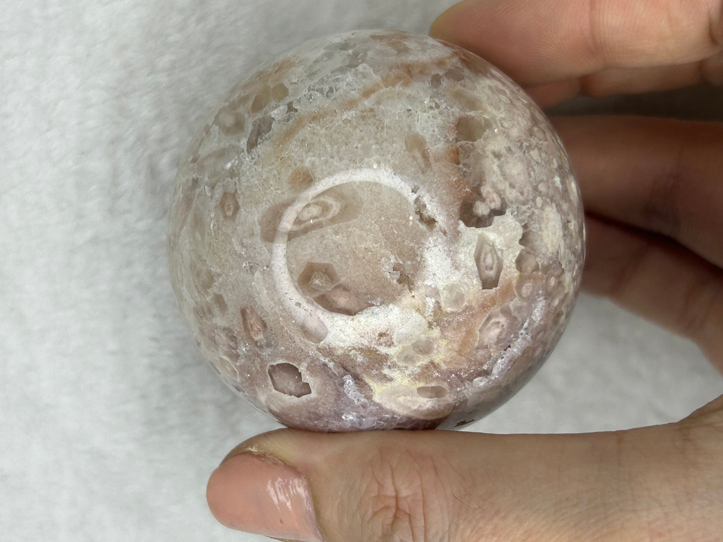 Pink Flower Amethyst Sphere B