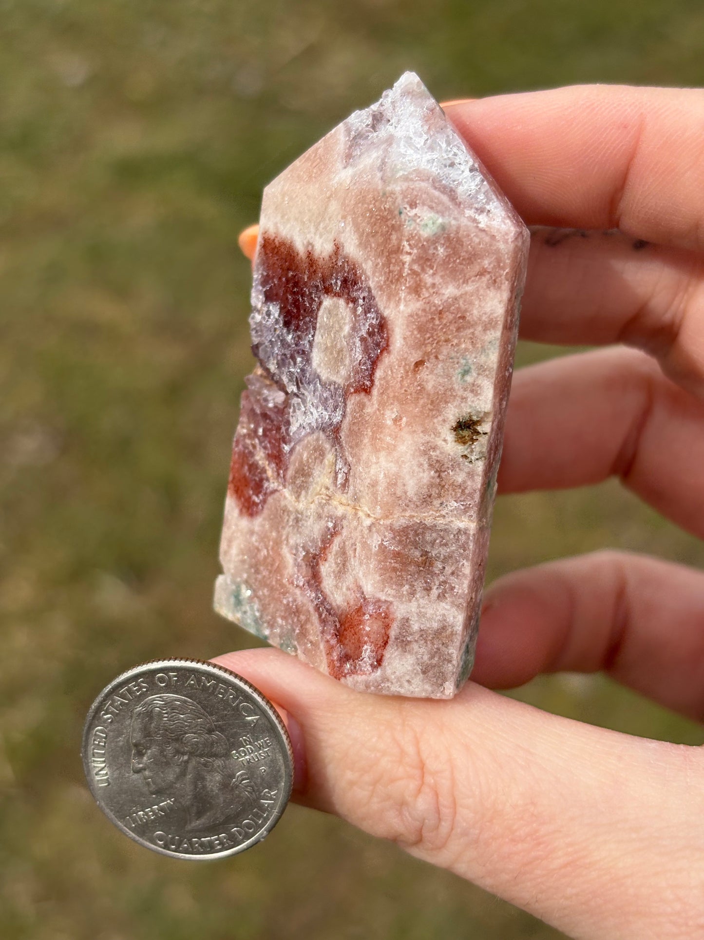 Druzy Pink Amethyst Tower H