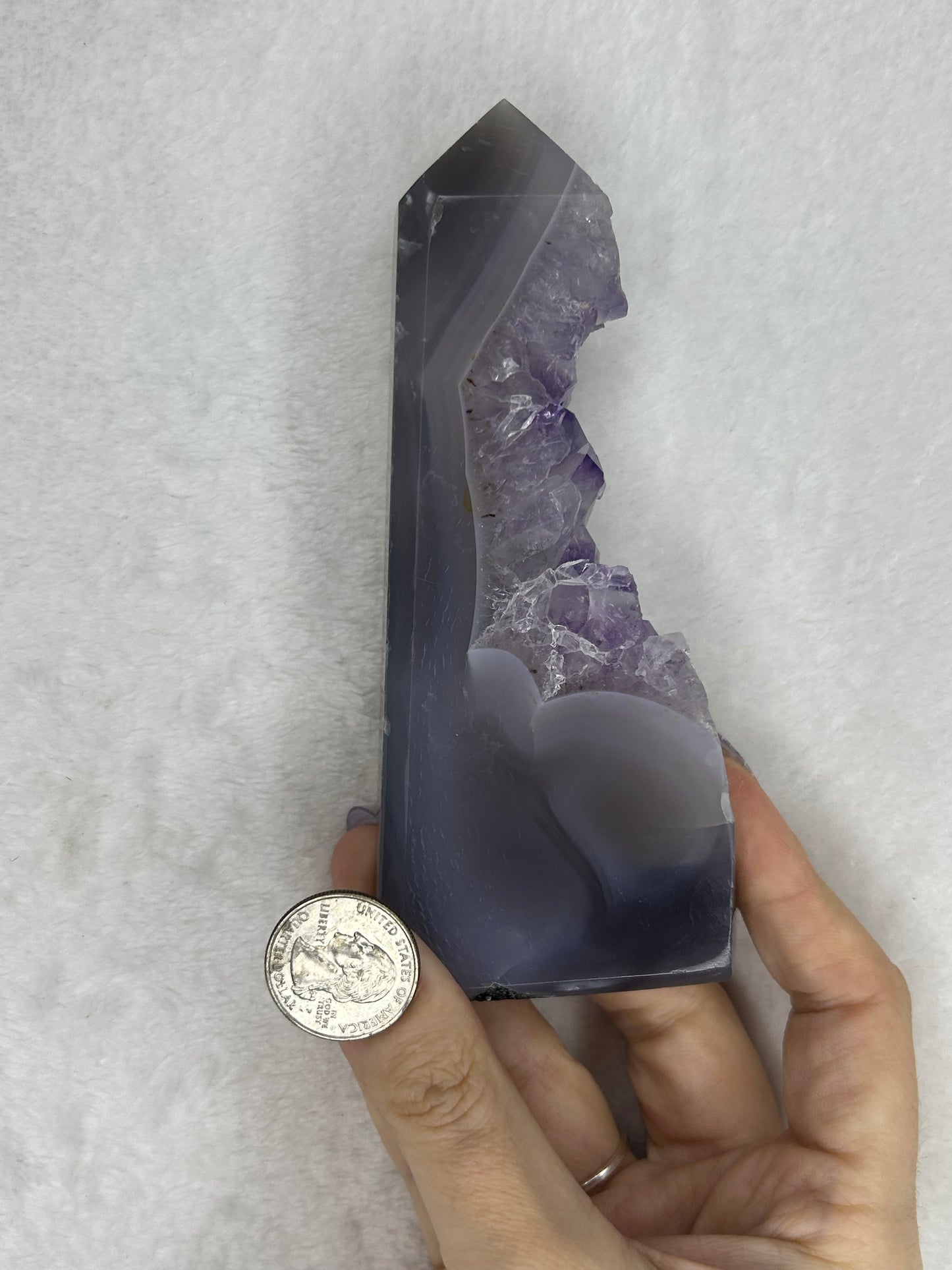 Druzy Amethyst Agate Flat Tower C