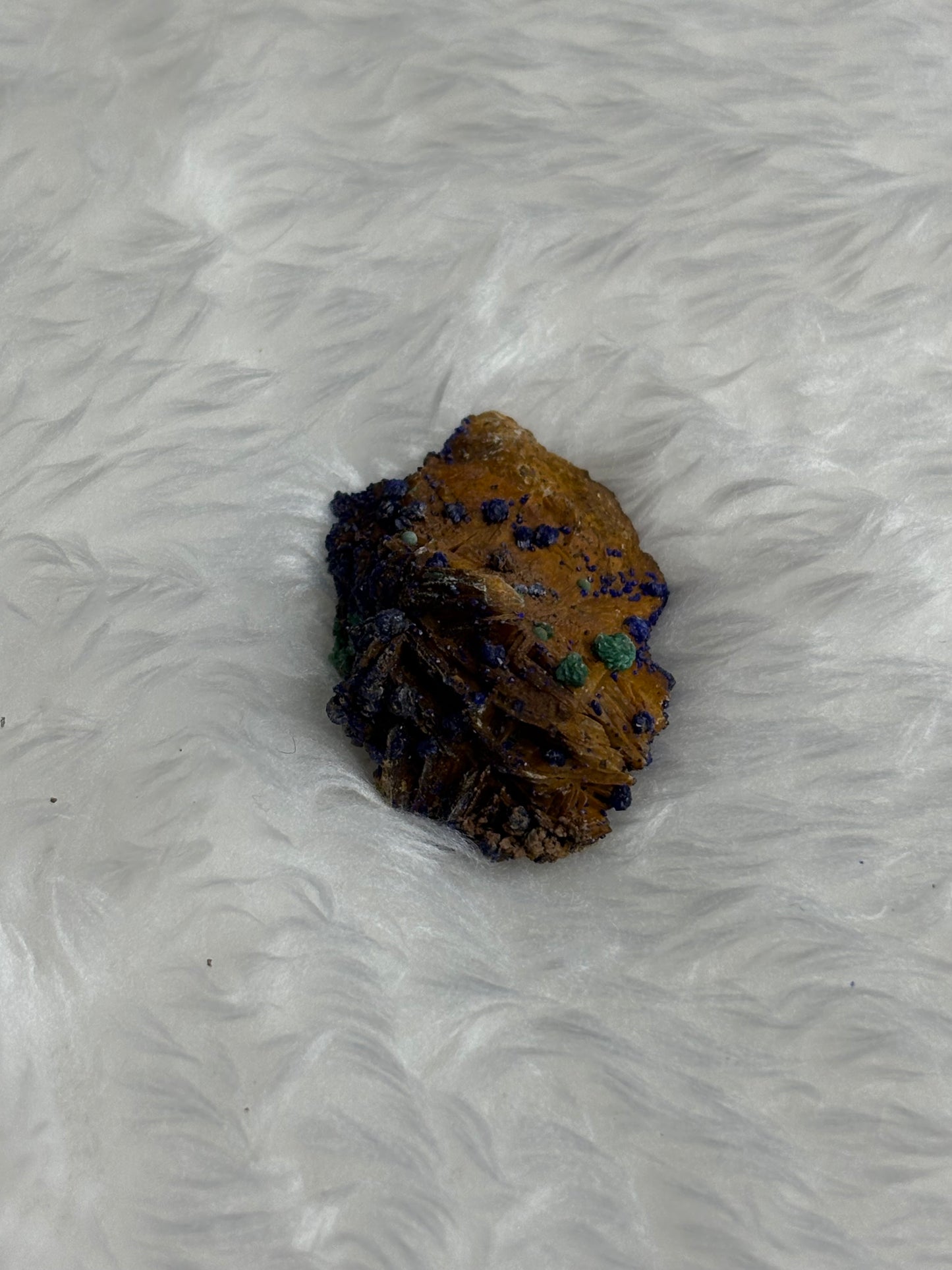 Malachite/Azurite on barite