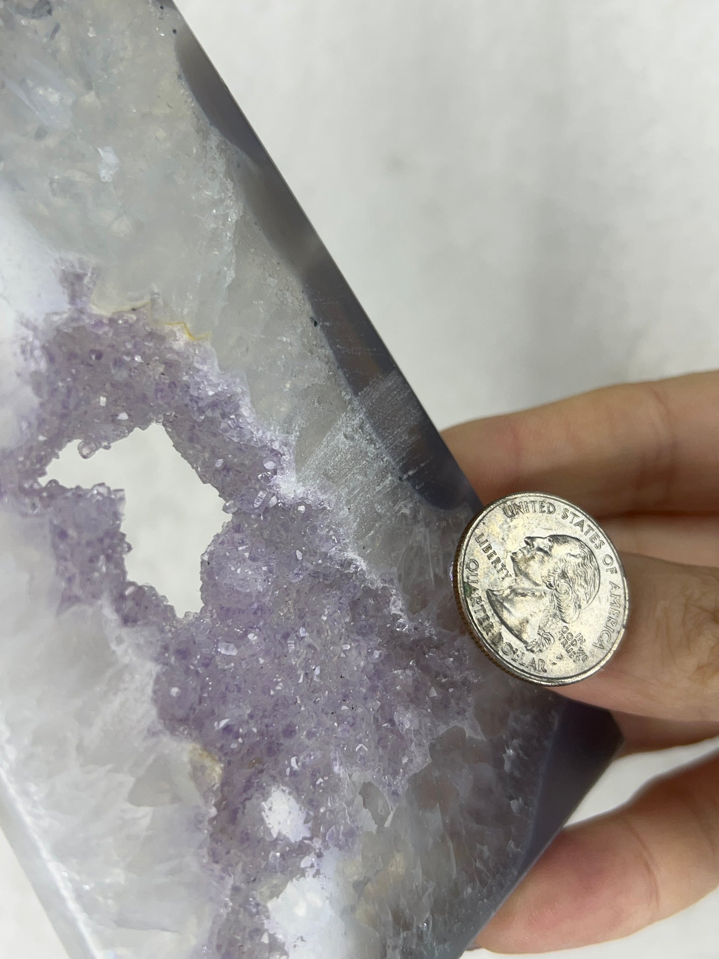 Druzy Agate Flat Tower w/ Lavender Sugar