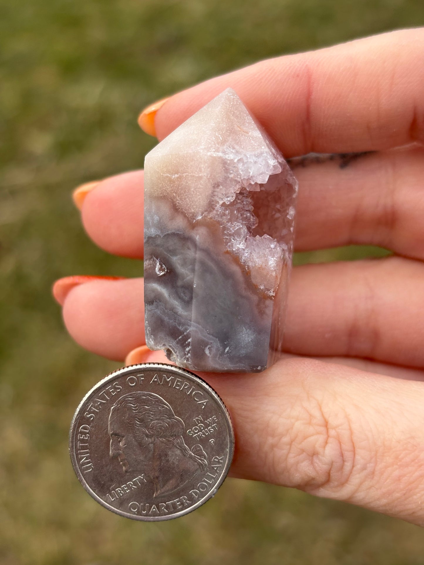 Druzy Pink Amethyst Tower AU
