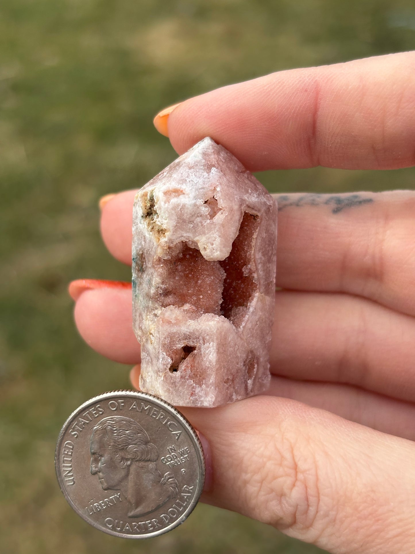 Druzy Pink Amethyst Tower AP