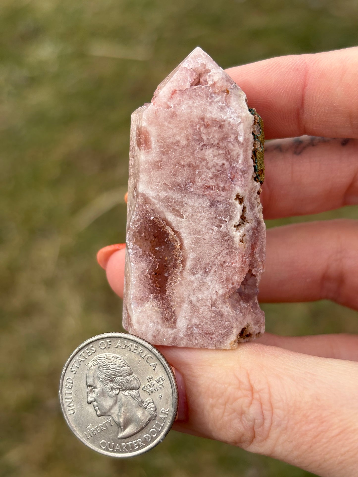 Druzy Pink Amethyst Tower W