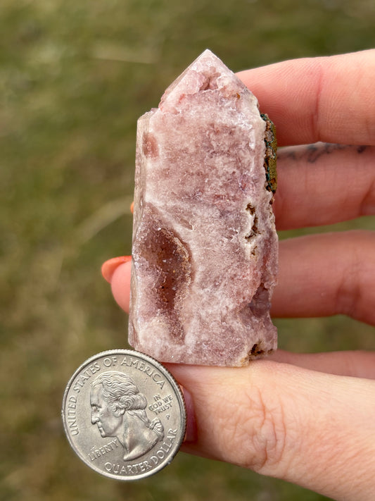 Druzy Pink Amethyst Tower W